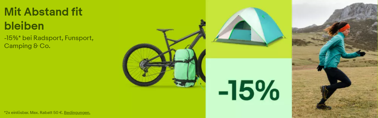 Nur noch heute! 15% Rabatt auf Sport und Outdoor bei eBay - z.B.: Tatonka Rucksack Flightcase (40L) für 73€