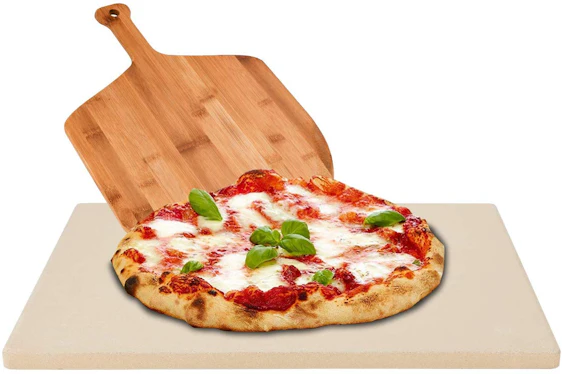 wolketon Pizzastein für Backofen und Grill 38 x 30 x 1,5 cm