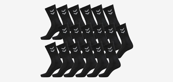 18 Paar Hummel Socken für 21€ - in Schwarz, 80% Baumwolle | nur 1,17€ pro Paar