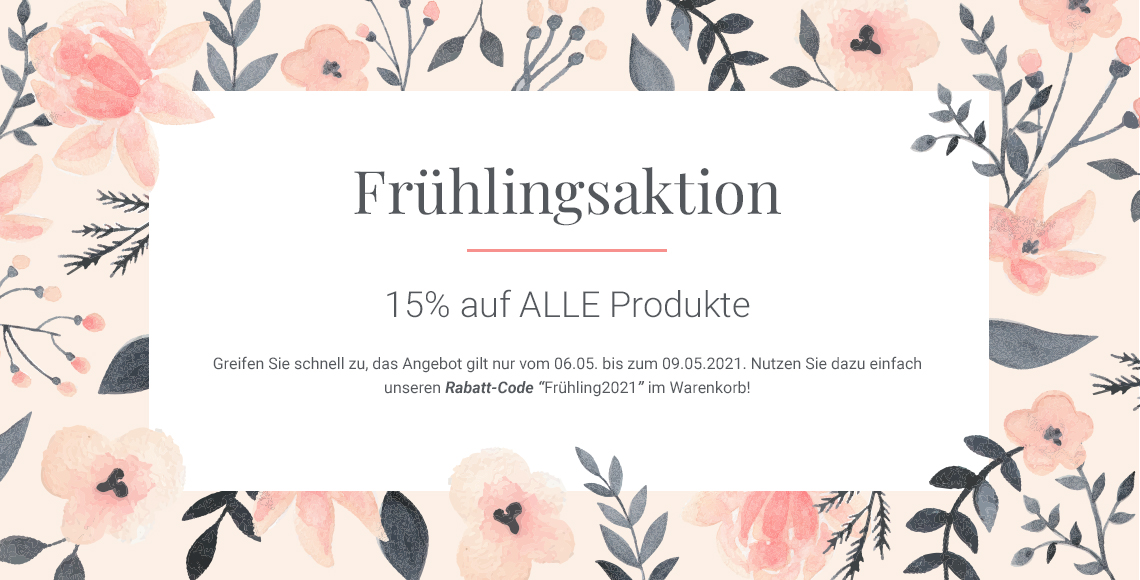 Frühlingsaktion  15% Rabatt bei beautykaufhaus.de 