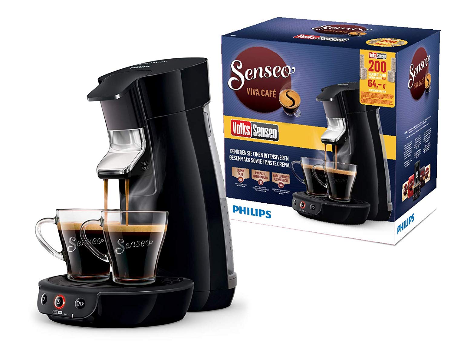 Philips Volks-Senseo HD6561/69 + 200 Pads für 59,95 EUR inkl. Versand