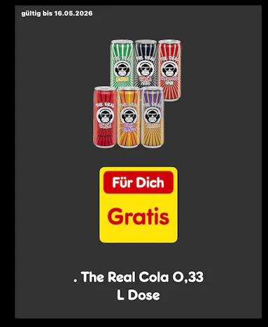 Gratis The Real Cola 0,33 L Dose bei Netto