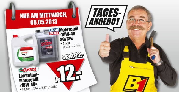 Liqui Moly Formula Super und Castrol GTX 10W40 5 Liter für je 12€ - hochwertiges Motoröl