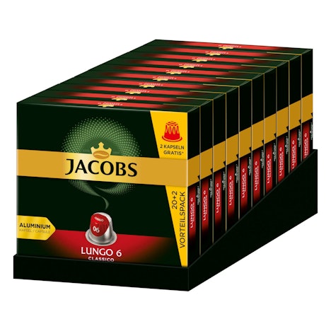 220 Jacobs Kapseln Lungo 6 Classico für 35€ - mindestens haltbar bis 01.2022