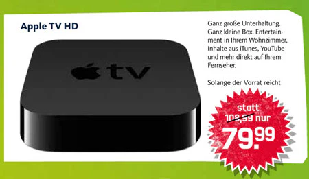 Apple TV (3. Generation) für 80€ *UPDATE*