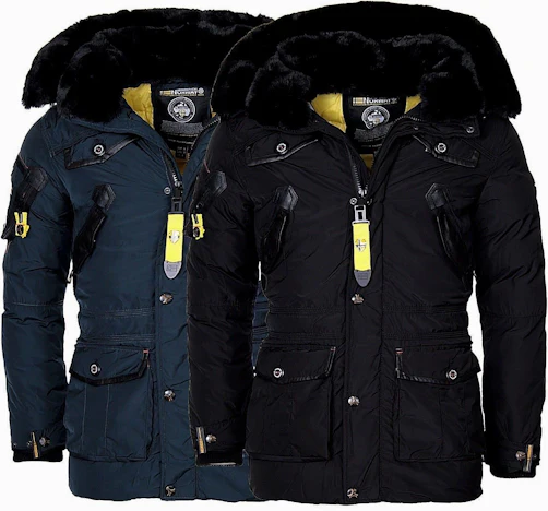 Geographical Norway Luxus warme Herren Winter jacke Parka Anorak Outdoor Mantel