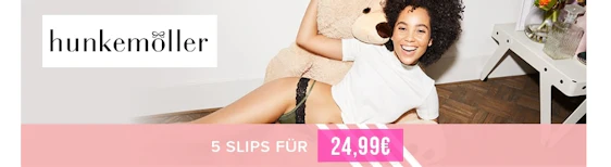5 Slips für 25€ bei Hunkemöller - über 200 Modelle zur Auswahl + heute versandkostenfrei!