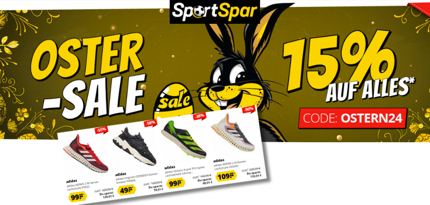 15% Rabatt auf Neuheiten bei Sportspar – Auf Marken wie adidas, Puma &amp; Nike