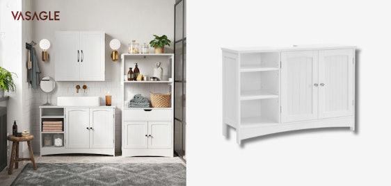 Gutschein anwenden 👍 VASAGLE Waschbeckenunterschrank nur 47€