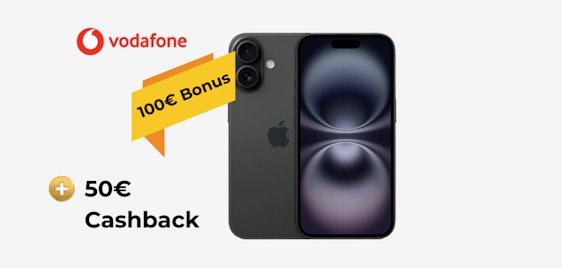 eff GRATIS mit GigaKombi 💚 iPhone 16 mit 55GB Vodafone Allnet-Flat für 29,99€/Monat