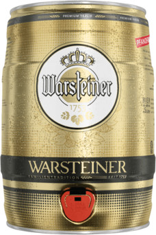 5 Liter Warsteiner Premium Pilsener für 6€ – Fass mit Zapfhahn
