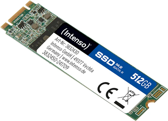Intenso SATA III Top M.2 SSD 512GB für 73€ - günstigste M.2 SSD mit 520MB/s lesen und 490MB/s schreiben
