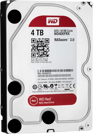 WD Red 4TB für 100€ - 3,5" Festplatte mit 5400 U/min und SATA III
