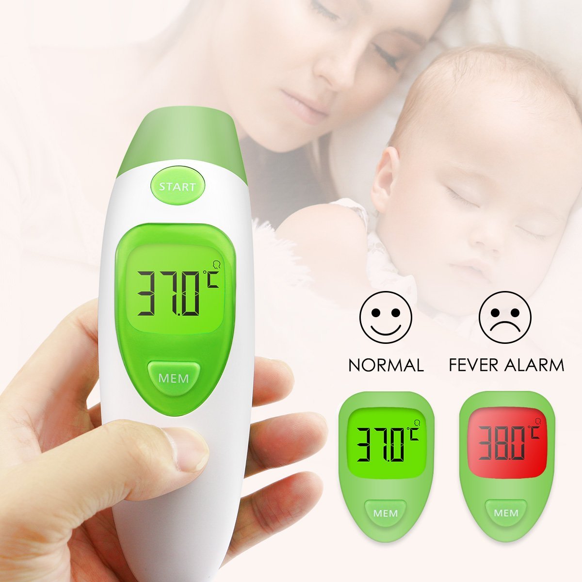 Baby Ohrthermometer Stirnthermometer, Sofortige und Genaue Messung