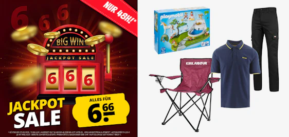 Marken-Schnäppchen für 6,66€! 🎰🤑 Sportspar Jackpot-Sale