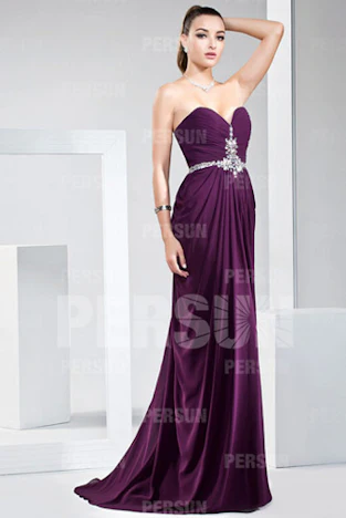 2015 trägerloses Herz Ausschnitt bodenlanges Ballkleid / Abendkleid