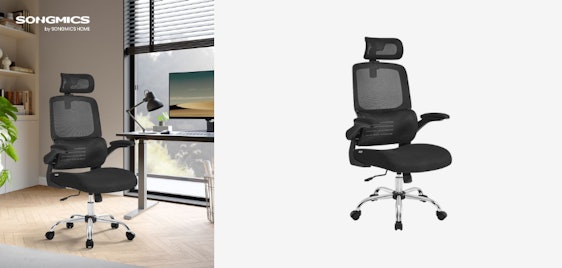 SONGMICS Bürostuhl für 78€ - ergonomisch, Lendenwirbelstütze, verstellbare Kopfstütze