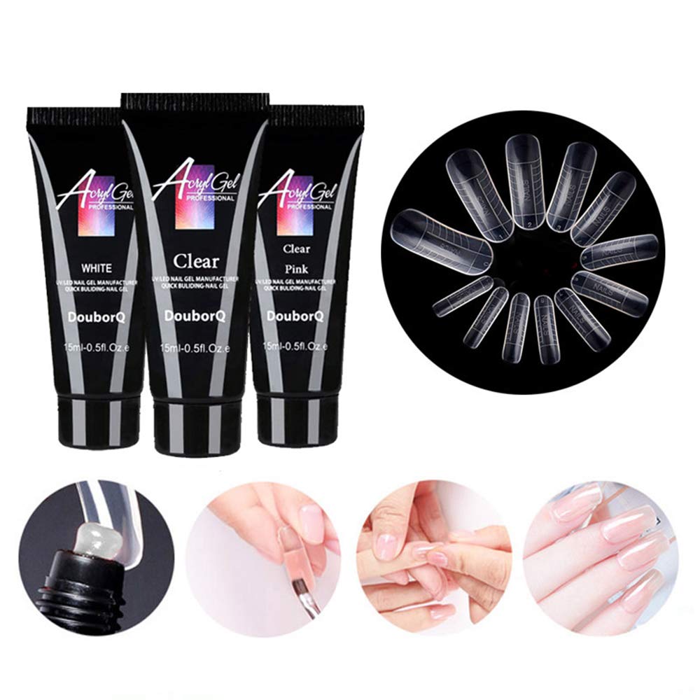 Set Poly Gel Nagelverlängerung + 48 Stücke