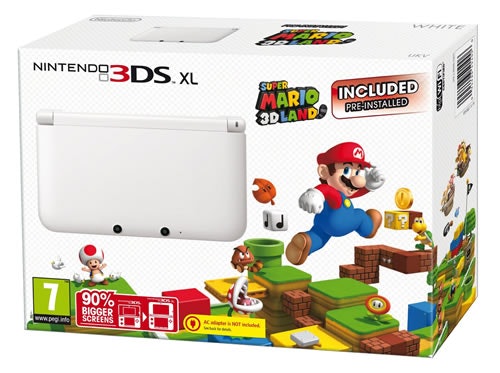 Nintendo 3DS XL weiß inkl. Super Mario 3D Land für ~181€ bei Amazon UK