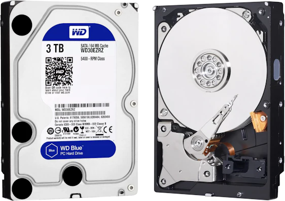 *Vorbei*Western Digital WD Blue (3TB) für 57€ – 3,5" SATA3 Interne Festplatte mit 5400 U/min, 64 MB Cache