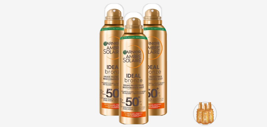 Super Ersparnis &amp; nur heute 🌞 Garnier Sonnenspray 3er für 31€ - LSF 50+, wasserresistent, Aloe Vera