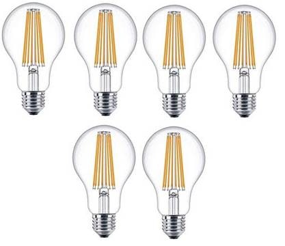 6 x Philips Attralux LED E27-Glühbirnen für 14€ – 11 Watt, 2700 Kelvin, Warmweiß