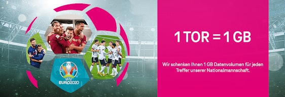 EM-Aktion für Telekom-Kund:innen! ⚽ 1GB Datenvolumen pro Tor des deutschen Teams geschenkt