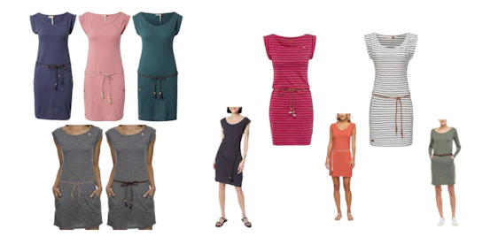 Ragwear Tag Jersey-Kleid für 16€ - vegan, inkl. Gürtel, Taschen, versch. Farben & Formen