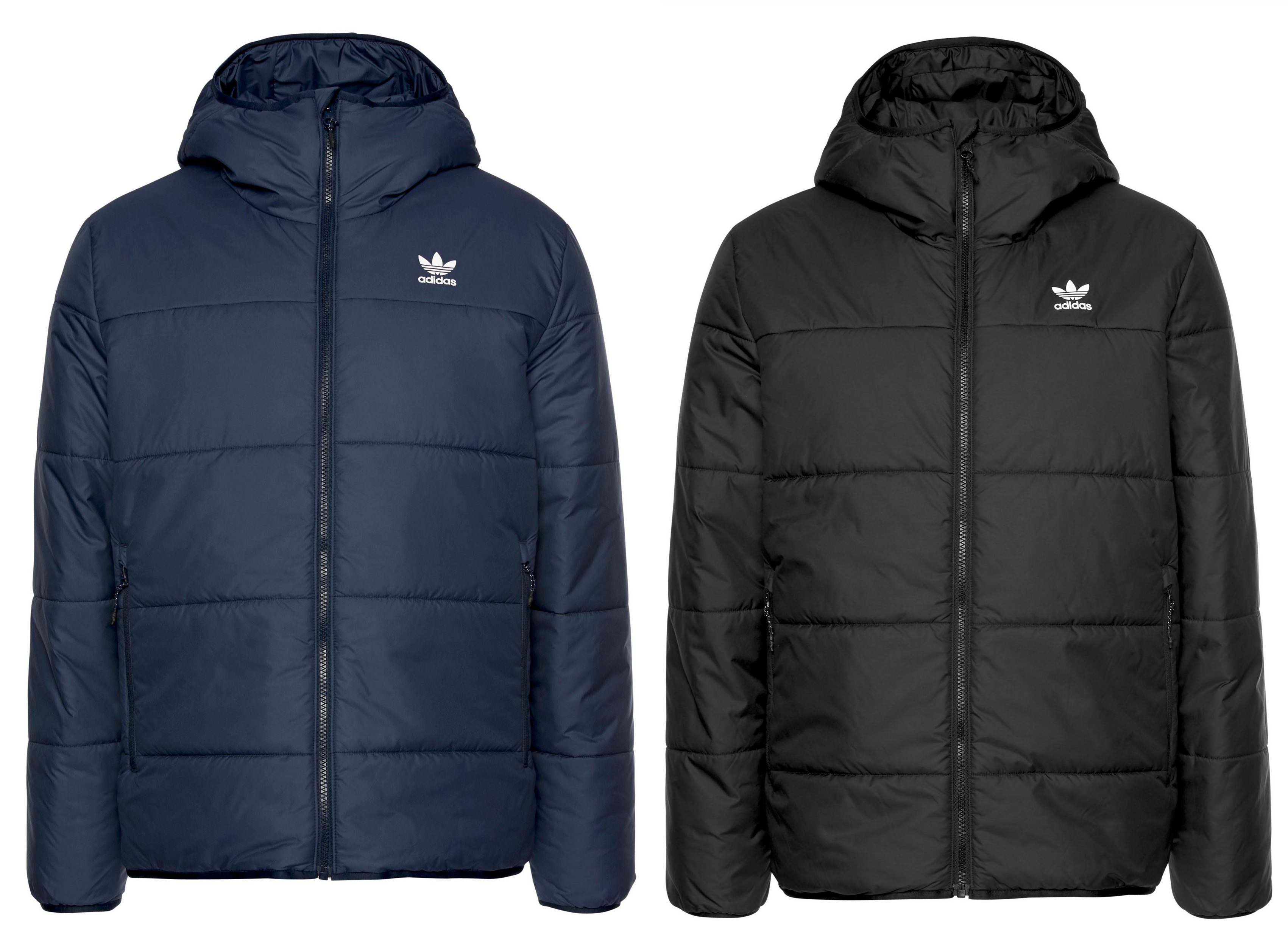Adidas Men Originals Padded Jacket für 56€ – Winterjacke in Blau &amp; Schwarz, Größen S-XL