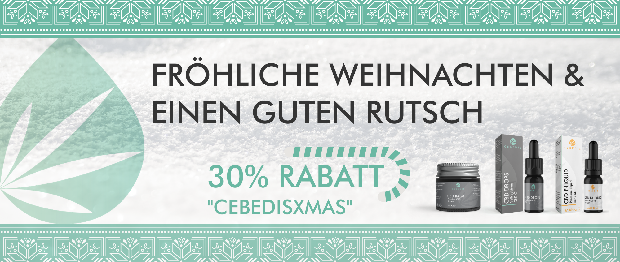 CEBEDIS XMAS Aktion | 30% mit Code "CEBEDISXMAS" | Premium CBD Produkte