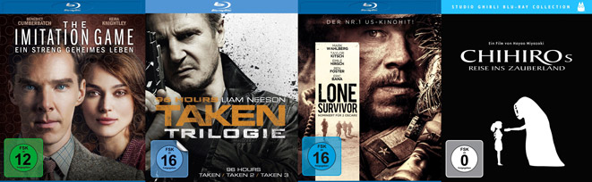 Film-Angebote von Universum bei Amazon - z. B. 3 Blu-rays für 18€