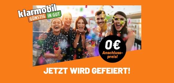 Mega Geburtstagsaktion bei Klarmobil 🥳 - Kein Anschlusspreis auf alle Allnet-Flat-Tarife