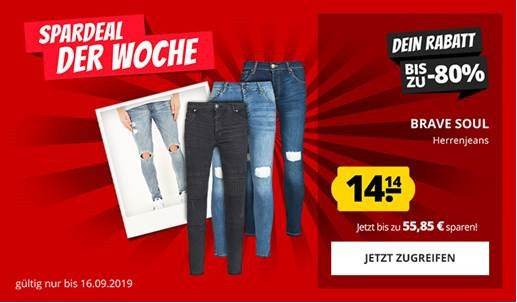 Brave Soul Herrenjeans für 18€ – verschiedene Jeansmodelle mit Farb- & Größenauswahl