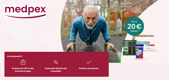20€ medpex Gutschein 💚 für gesunden Start ins Jahr