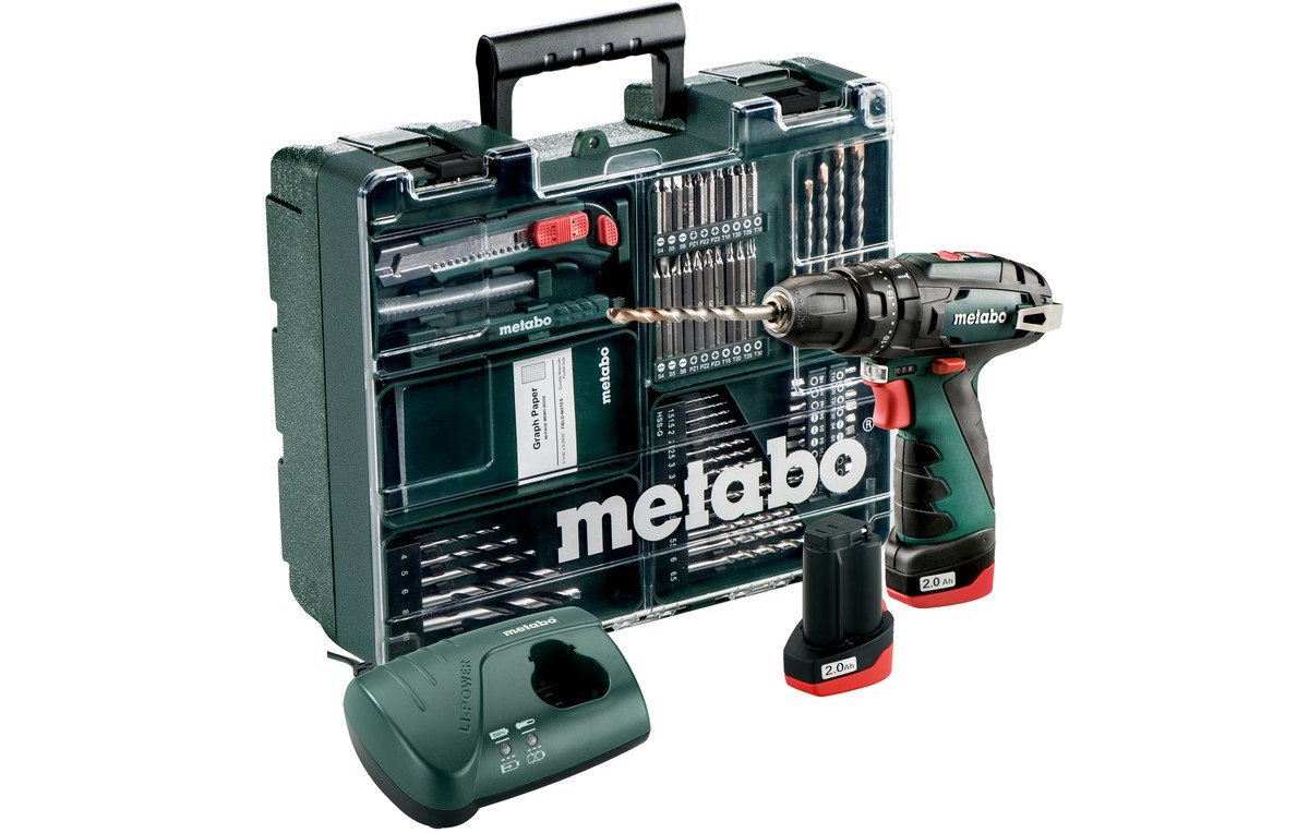 Metabo PowerMaxx BS Basic für 130€ - Akku-Schlagbohrmaschine mit 2x2Ah Akku und Zubehörset
