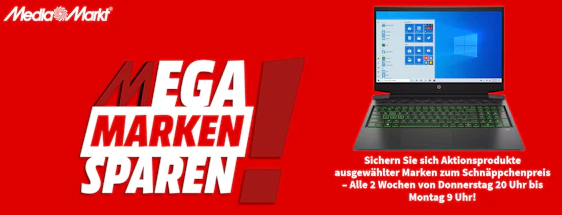 Mega-Marken-Sparen bei Media Markt đ â SchnĂ€ppchen von HP, z.B.: HP Omen 15-en0300ng Gaming-Notebook fĂŒr 939âŹ