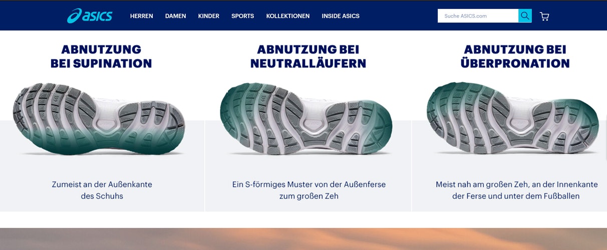 ASICS Pronationstypen