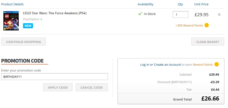 Warenkorb thegamescollection