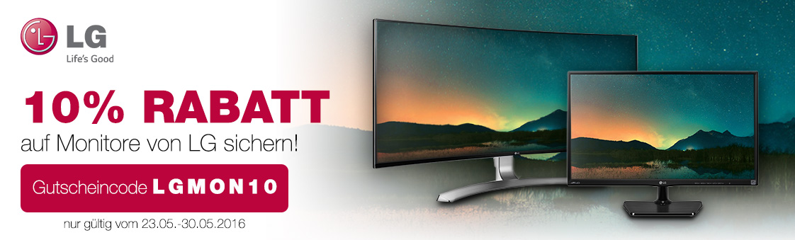 10% Rabatt auf Monitore von LG bei Comtech – z.B. LG 27MP57VQ-P 27" LED-Monitor für 179€