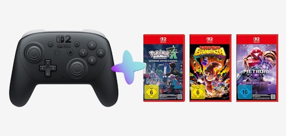 Nintendo Switch 2 Pro Controller + Game für 100€ 🌈🎮 mit Donkey Kong Bananza, Pokémon Legenden: Z-A oder Metroid Prime 4: Beyond