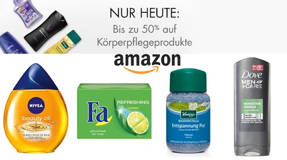 Beauty-Sale bei Amazon: Bis zu 50% Rabatt auf ausgewählte Körperpflegeprodukte
