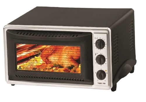 Mini Backofen 40 Liter mit Drehspieß Umluft Innenraumbeleuchtung Timer Sicherheitsglas