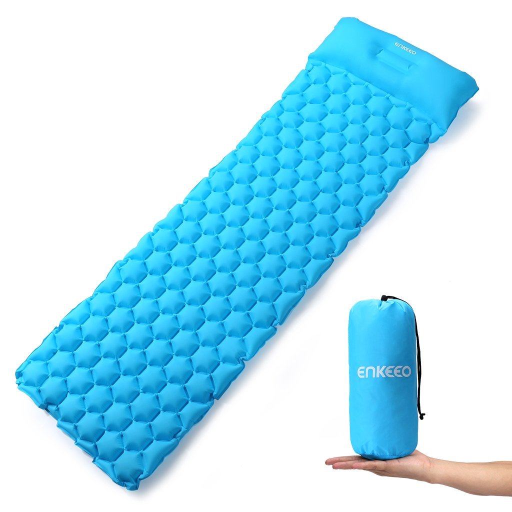 Aufblasbare Schlafmatte wasserdicht mit Kissen 190 x 58 x 6 cm