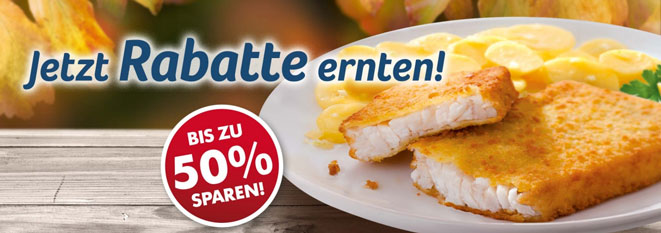 Nordsee Coupons - bis zu 50% Rabatt auf Fish-Fast-Food