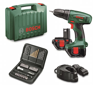 Bosch Akkuschrauber PSR 12 inkl. Bits, Bohraufsätze &amp; Ersatzakku für 70€ bei Ebay
