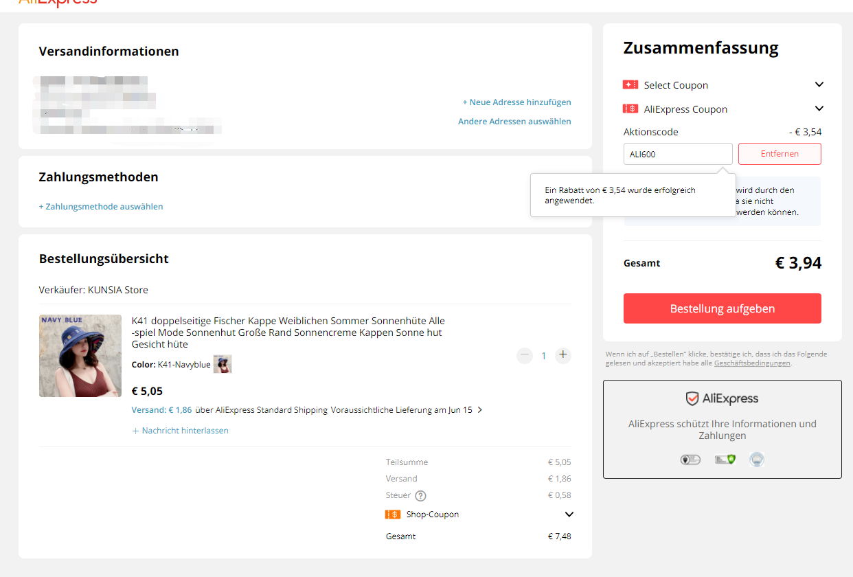 Modische Fischerkappe für weniger als 4 Euro bei AliExpress, inklusive Versandkosten!