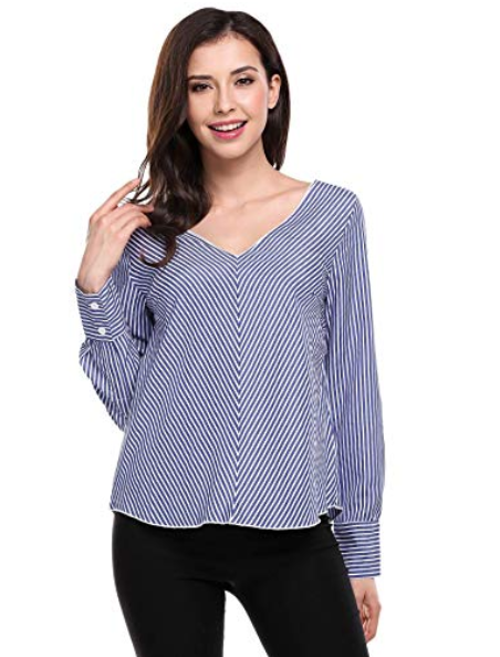 Damen Bluse V-Ausschnitt für 8 Euro [Amazon]