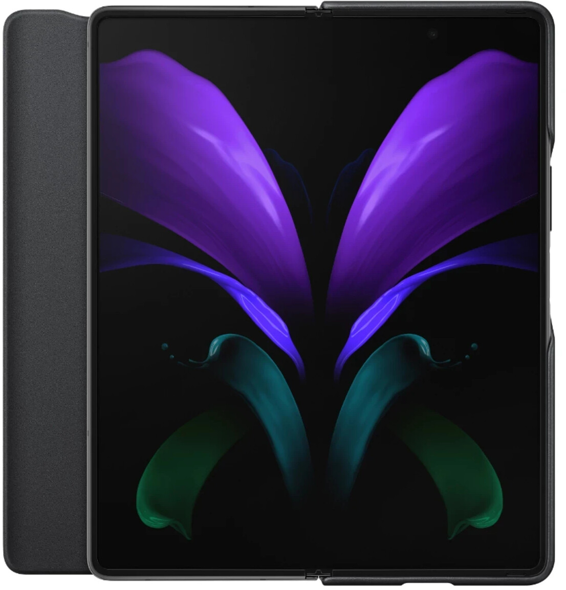 Samsung Leder Flip Cover ( Galaxy Fold2 5G) Schwarz: 60,08€ statt 116,26€