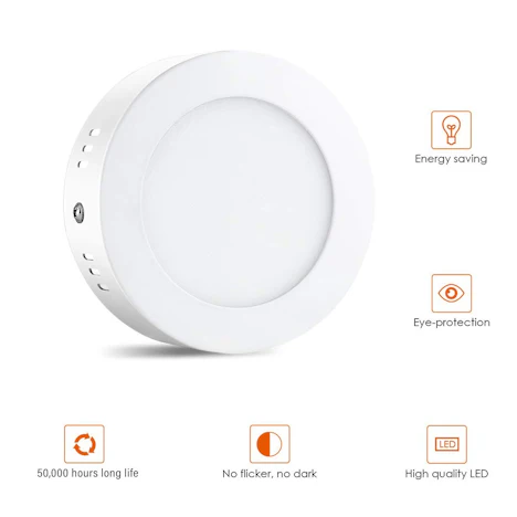 Ultra-6W dünne runde Deckenleuchten, 6500K Kühl Warm 50000 Stunden Lebensdauer LED-Erröten-Einfassung Ultra Flat-Lampe