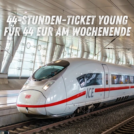 🚄 44-Stunden-ICE-Flatrate Young: Ganzes Wochenende Bahnfahren für 44 €